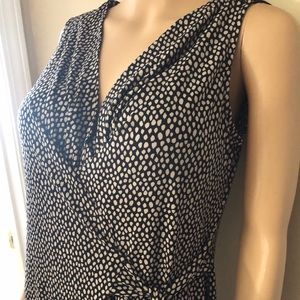 Dana Buchman Faux Wrap Pullover Style Dress, M